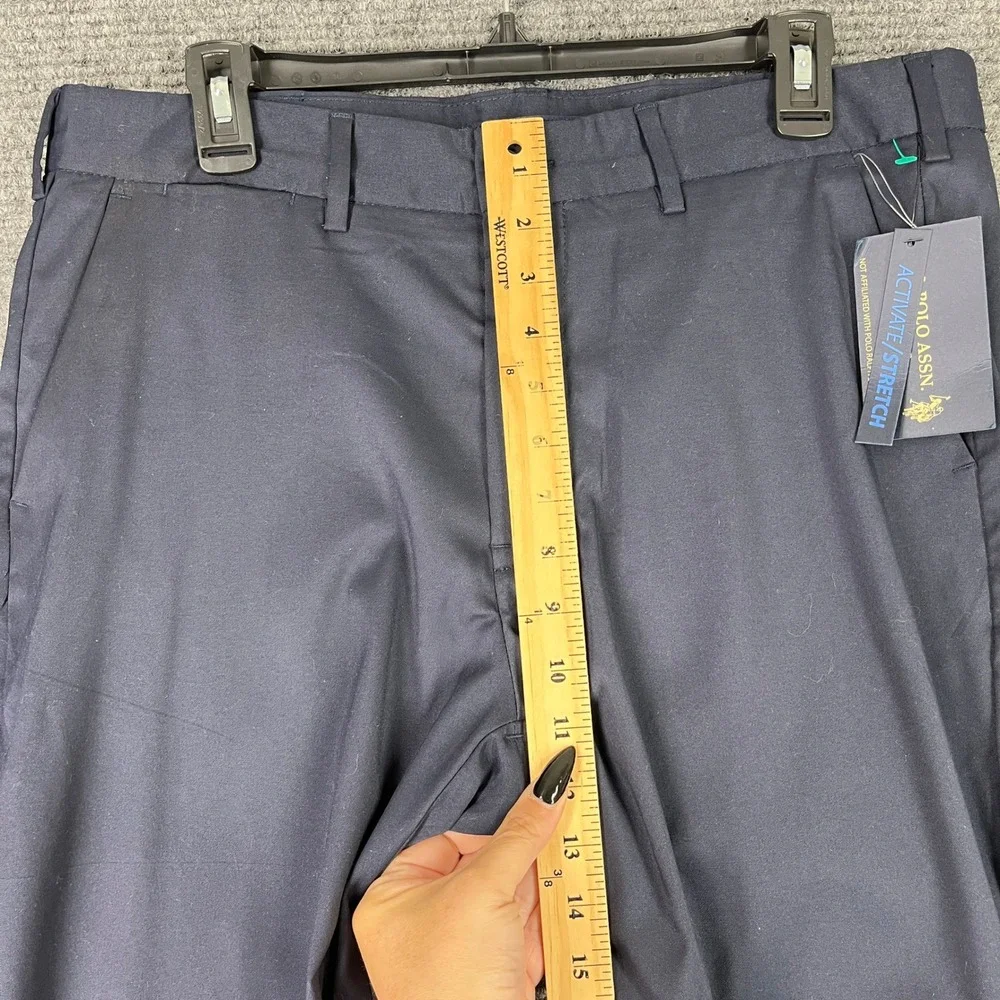 U.S. Polo Assn. Activate Stretch Pants Mens 32x28 Flat Front Chino Casual Office
